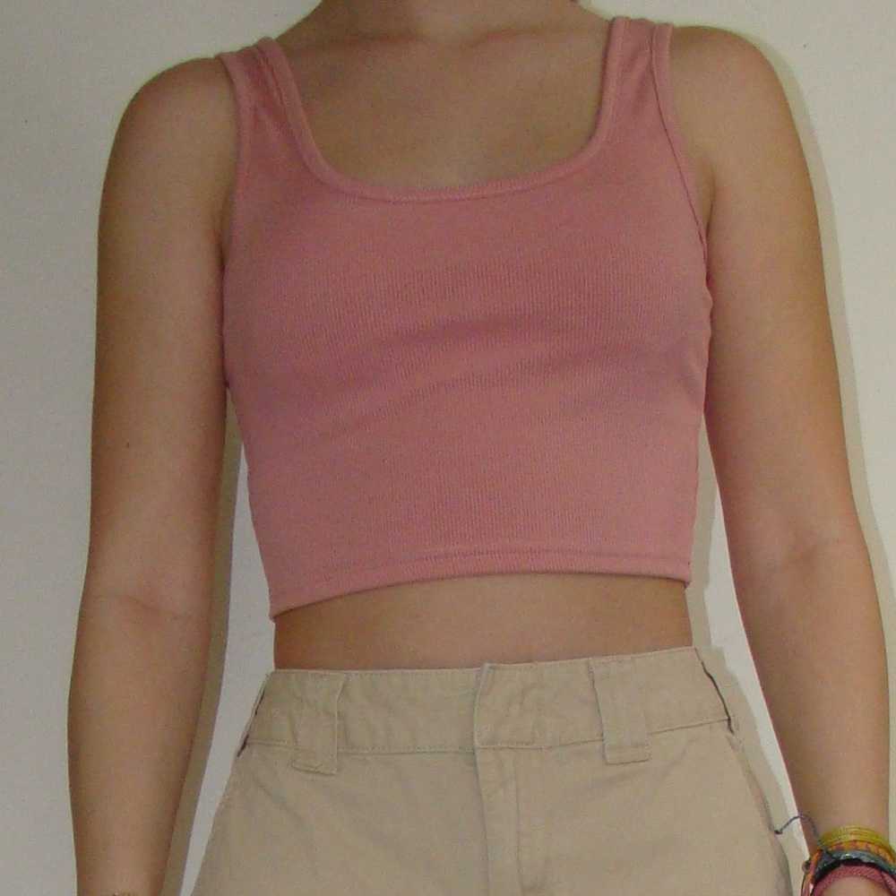 light pink tank top